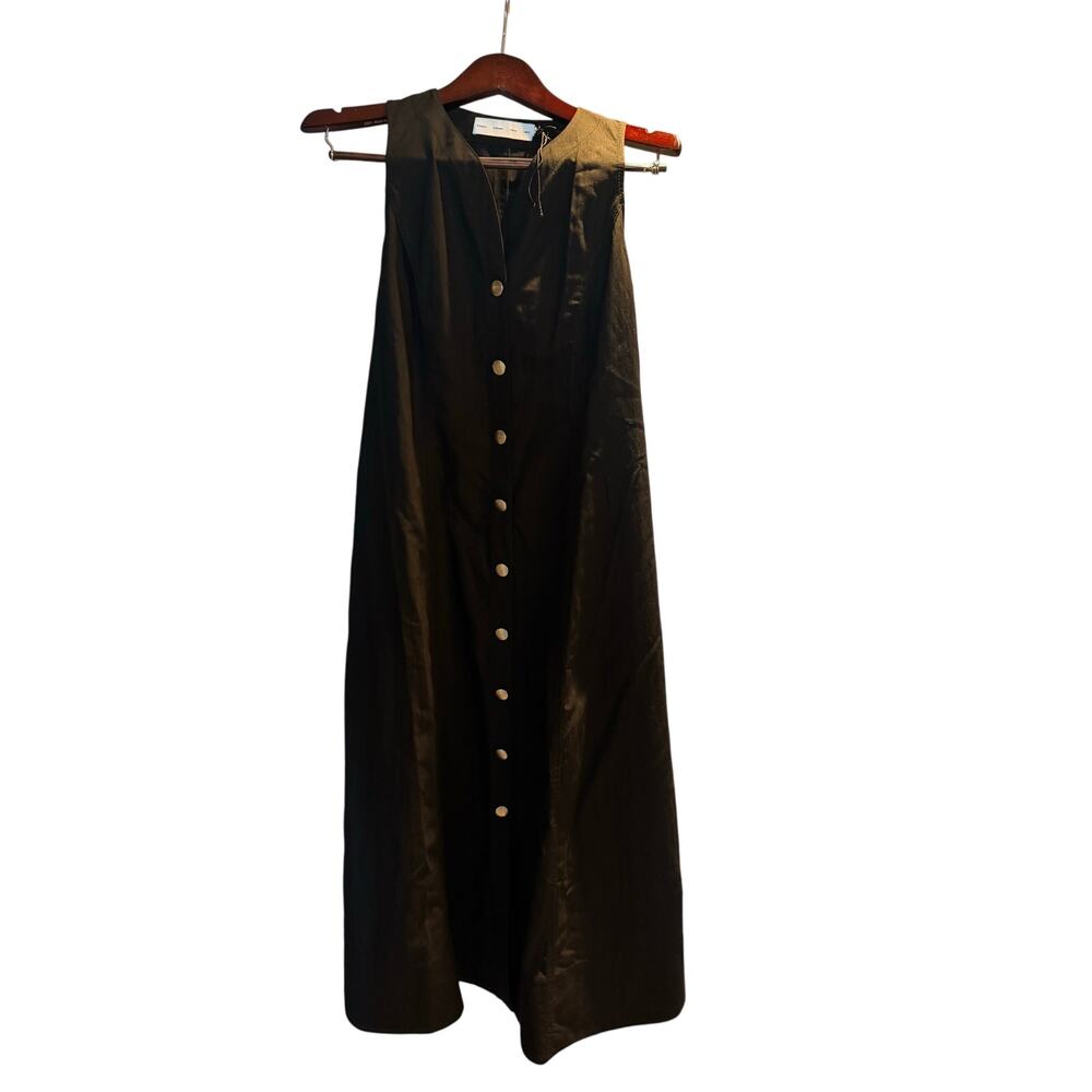 Proenza Schouler White Label Rumbled Button Front black Dress size 8 - Picture 6 of 10